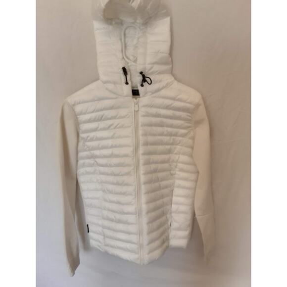 Save The Duck Women’s White Quilted Puffer Hooded Jacket Size Small Eco Friendly - Picture 1 of 5